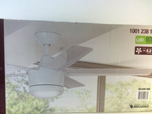 Load image into Gallery viewer, Home Decorators SW1422WH Merwry 52" LED Indoor White Ceiling Fan 1001238112