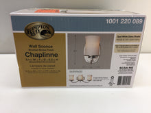 Load image into Gallery viewer, Hampton Bay 19405-HBU Chaplinne 1-Light Satin Nickel Sconce 1001220089
