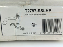 Load image into Gallery viewer, Delta T2797-SSLHP Cassidy Deck-Mount Roman Tub Faucet Trim Kit Only, Stainless