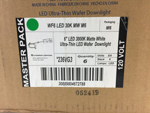 Load image into Gallery viewer, 6-PK Lithonia Lighting WF6 LED 30K MW M6 Ultra-Thin Wafer 6" White Recessed Kit