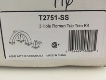 Load image into Gallery viewer, Delta T2751-SS Dryden Deck-Mount Roman Tub Faucet Trim Kit Only, Stainless