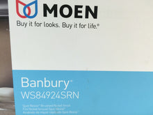 Load image into Gallery viewer, MOEN WS84924SRN Banbury 8" Widespread High-Arc Bathroom Faucet Brushed Nickel