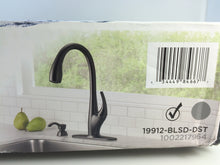 Load image into Gallery viewer, Delta 19912-BLSD-DST DeLuca Pull-Down Sprayer Kitchen Faucet Matte Black