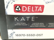 Load image into Gallery viewer, Delta 16970-SSSD-DST Kate 1-Handle Pull-Down Sprayer Kitchen Faucet Stainless