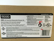 Load image into Gallery viewer, RIDGID AC840094SB 18V Li-Ion Dual Port Sequenchal Charger Kit