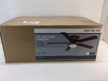 Load image into Gallery viewer, Hugger AL383LED-BK 52 in. LED Indoor Black Ceiling Fan 1002493483