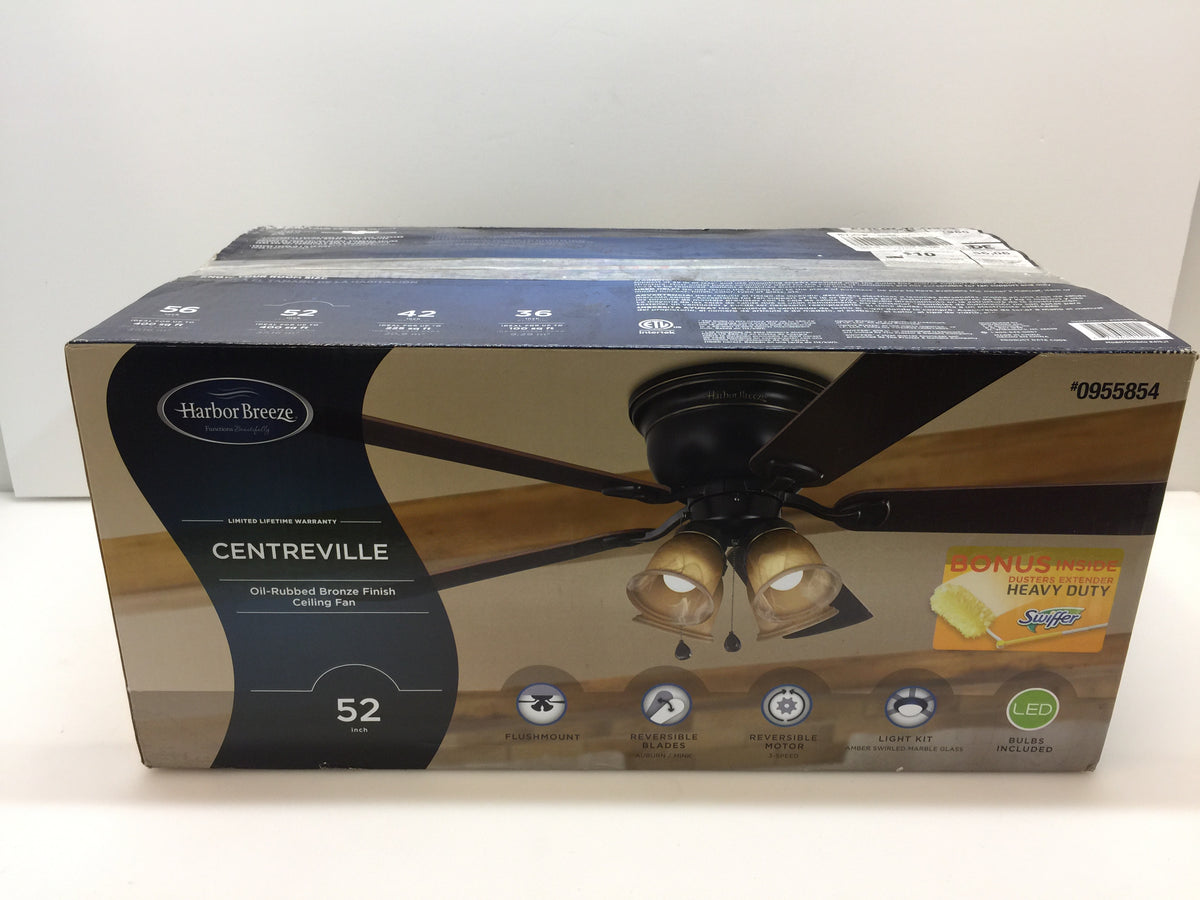 Harbor Breeze 41521 Centreville 52" Oil Rubbed Bronze LED Ceiling Fan