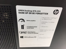 Load image into Gallery viewer, Hp Omen 870-224 MT Desktop Intel i5-7400 3.0Ghz 8GB 1TB Win11 GTX 1060 Super
