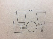 Load image into Gallery viewer, Kenroy Home 93982AB Delgato 2-Light Antique Brass Bathroom Vanity Light