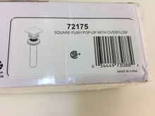 Load image into Gallery viewer, Delta 72175 Square Push Pop-Up with Overflow, Chrome