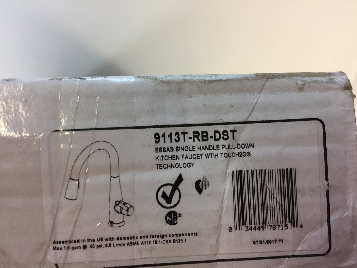 Delta 9113TRBDST Essa Touch2O Tech Sprayer Kitchen Faucet B