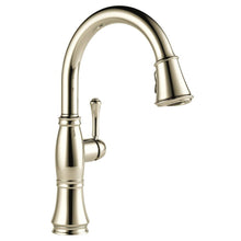 Load image into Gallery viewer, Delta 9197-PN-DST Cassidy Pull-Down Sprayer Kitchen Faucet Polished Nickel