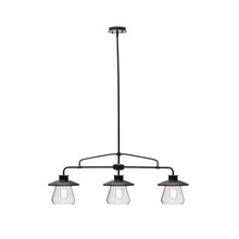 Load image into Gallery viewer, Globe Electric 64845 3-Light Oil Rubbed Bronze and Glass Vintage Pendant