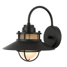 Load image into Gallery viewer, Globe Electric 44233 Liam 1-Light Matte Black Outdoor Wall Sconce