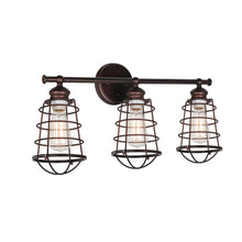 Load image into Gallery viewer, Design House 519736 Ajax Collection 3-Light Textured Coffee Bronze Vanity Light