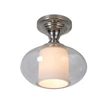 Load image into Gallery viewer, Hampton Bay EC4238NIB 1Light Chrome Dumant Glass Semi-Flush Mount Light 939902