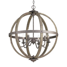 Load image into Gallery viewer, Progress Lighting P400129-148 Keowee 24.13" 6-Light Artisan Iron Orb Chandelier
