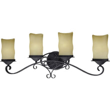 Load image into Gallery viewer, Volume Lighting V4584-36 Sevilla 4Light Antique Iron Bath and Vanity Light