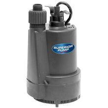 Load image into Gallery viewer, Superior Pump 91330 1/3 HP Submersible Thermoplastic Utility Pump