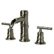 Load image into Gallery viewer, Pegasus 67388W-8004 Bamboo 8" Widespread Low-Arc Bathroom Faucet Brushed Nickel