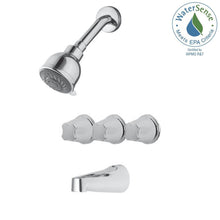 Load image into Gallery viewer, Pfister G01-9110 3-Handle Tub and Shower Faucet Trim Kit Polished Chrome