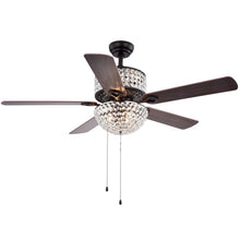 Load image into Gallery viewer, Warehouse of Tiffany CFL8170BL Laure Crystal 52" Incandescent Brown Ceiling Fan