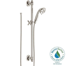 Load image into Gallery viewer, Delta 51308-PN 3-Spray 2.0 GPM Hand Shower with Slide Bar Polished Nickel