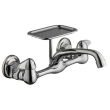 Load image into Gallery viewer, Glacier Bay 815N-0001 2-Handle Wall-Mount Kitchen Faucet w/ Soap Dish Chrome