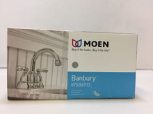 Load image into Gallery viewer, MOEN WS84913 Banbury 4" Centerset 2-Handle High-Arc Bathroom Faucet, Chrome