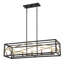Load image into Gallery viewer, Quoizel LWS3594D1 Platform 12-in W 5-Light Black w/ Gold Kitchen Island Light