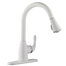 Load image into Gallery viewer, Glacier Bay 67551-0306 Market 1-Handle Pull-Down Sprayer Kitchen Faucet, White