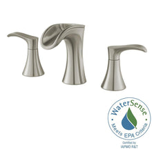 Load image into Gallery viewer, Pfister LF-049-BRKK Brea 8" Widespread Waterfall Bathroom Faucet Brushed Nickel
