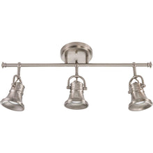 Load image into Gallery viewer, Lithonia Lighting Flared Skirt 3-Light Brushed Nickel Track Lighting Fixture