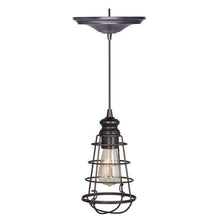 Load image into Gallery viewer, HDC 187991028 Cage 1-Light Brushed Bronze Pendant with Hardwire PBW-6257-0011