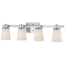 Load image into Gallery viewer, HDC 15344 4-Light Chrome Bath Vanity Light with Etched White Glass 1001823271