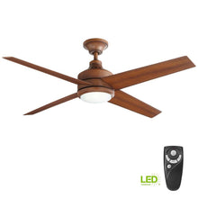 Load image into Gallery viewer, HDC 54728 Mercer 52" LED Distressed Koa Ceiling Fan with Light Kit 1002227829