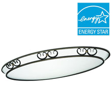 Load image into Gallery viewer, Lithonia Lighting 10829 BZA Artisten 2-Light Bronze Fluorescent Oval Flushmount