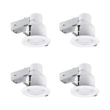 Load image into Gallery viewer, Globe Electric 90958 4" White Recessed Baffle Lighting Kit Flood-Light (4-pk)