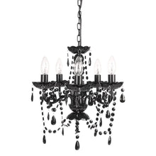 Load image into Gallery viewer, Tadpoles CCH5PL020 5-Light Black Onyx Chandelier