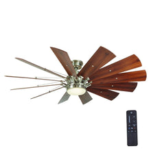 Load image into Gallery viewer, HDC YG545-BN Trudeau 60 in. LED Indoor Brushed Nickel Ceiling Fan 1001693774