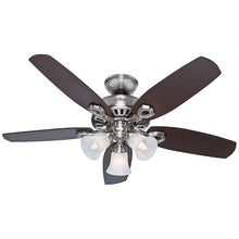 Load image into Gallery viewer, Hunter 52106 42" Indoor Brushed Nickel Builder Small Room Ceiling Fan