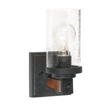 Load image into Gallery viewer, Kichler 37376 Barrington 4.49" 1-Light Distressed Black Wood Wall Sconce 616055