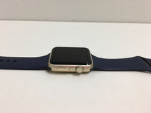 Load image into Gallery viewer, Apple Watch Series 1 WR-IPX7 42mm Gold Aluminum Case Midnight Blue Sport Band