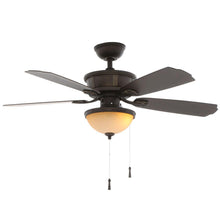 Load image into Gallery viewer, Hampton Bay 51226 Umber 46" Oil Rubbed Bronze Ceiling Fan with Light 185314