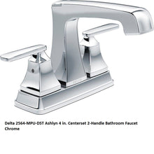 Load image into Gallery viewer, Delta 2564-MPU-DST Ashlyn 4 in. Centerset 2-Handle Bathroom Faucet Chrome