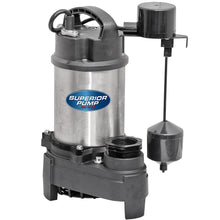 Load image into Gallery viewer, Superior Pump 92751 3/4 HP Submersible Stainless Steel-Cast Iron Sump Pump