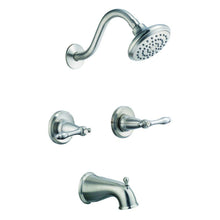 Load image into Gallery viewer, Design House 523480 Oakmont 2-Handle 1-Spray Tub & Shower Faucet Satin Nickel