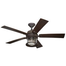Load image into Gallery viewer, Allen+Roth 35158 Stonecroft 52" Rust Downrod Or Close Mount Ceiling Fan 803776