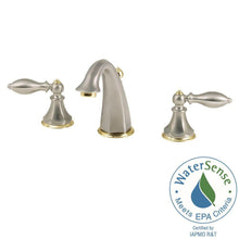 Load image into Gallery viewer, Pfister LF-049-EPBK Catalina 8" Bath Faucet, Brushed Nickel & Polished Brass