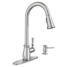 Load image into Gallery viewer, MOEN 87808SRS Fieldstone 1-Handle Pull-Down Sprayer Kitchen Faucet Stainless